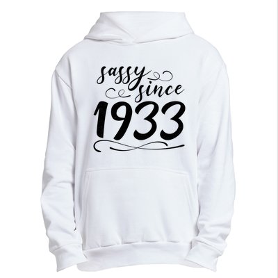 Sassy Since 1933 Birthday 90th Birthday Urban Pullover Hoodie