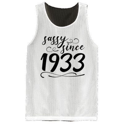 Sassy Since 1933 Birthday 90th Birthday Mesh Reversible Basketball Jersey Tank