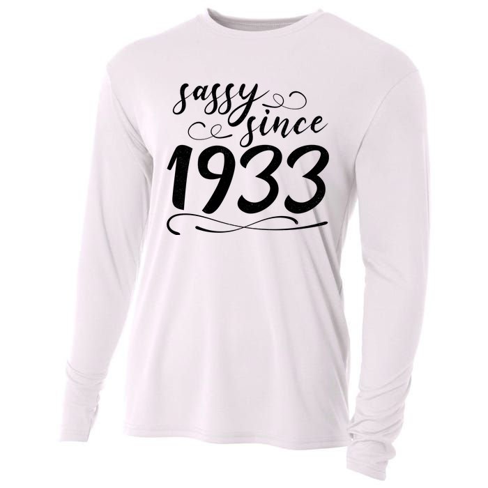 Sassy Since 1933 Birthday 90th Birthday Cooling Performance Long Sleeve Crew