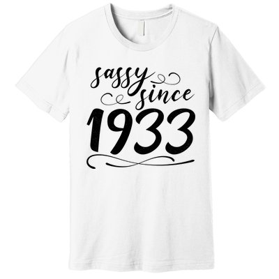 Sassy Since 1933 Birthday 90th Birthday Premium T-Shirt