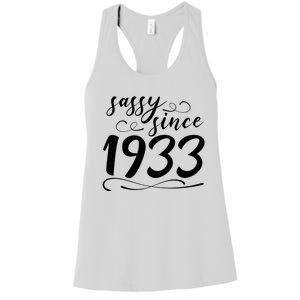 Sassy Since 1933 Birthday 90th Birthday Women's Racerback Tank