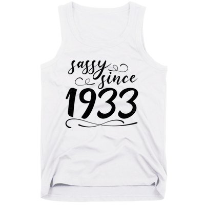 Sassy Since 1933 Birthday 90th Birthday Tank Top