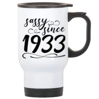 Sassy Since 1933 Birthday 90th Birthday Stainless Steel Travel Mug