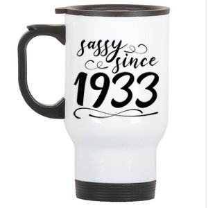 Sassy Since 1933 Birthday 90th Birthday Stainless Steel Travel Mug