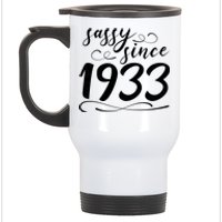 Sassy Since 1933 Birthday 90th Birthday Stainless Steel Travel Mug