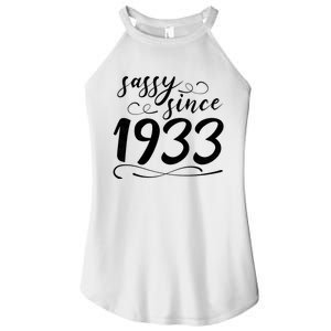 Sassy Since 1933 Birthday 90th Birthday Women's Perfect Tri Rocker Tank