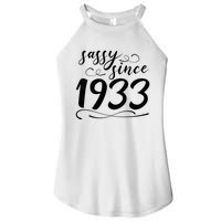 Sassy Since 1933 Birthday 90th Birthday Women's Perfect Tri Rocker Tank