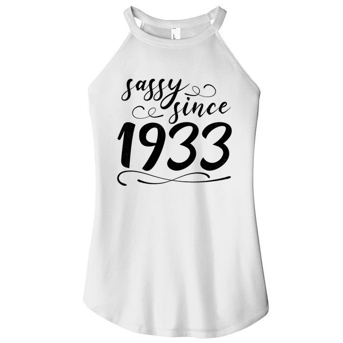 Sassy Since 1933 Birthday 90th Birthday Women's Perfect Tri Rocker Tank