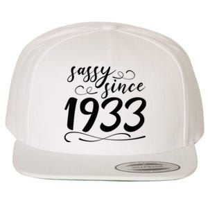 Sassy Since 1933 Birthday 90th Birthday Wool Snapback Cap