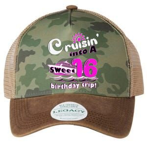 Sweet Sixteen 16th Cruising Into A Birthday Trip Fuchsia Legacy Tie Dye Trucker Hat