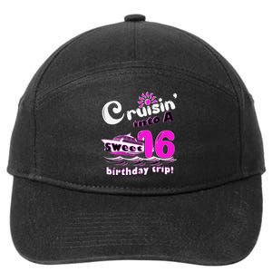 Sweet Sixteen 16th Cruising Into A Birthday Trip Fuchsia 7-Panel Snapback Hat