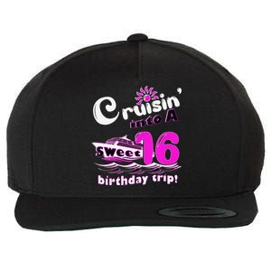 Sweet Sixteen 16th Cruising Into A Birthday Trip Fuchsia Wool Snapback Cap