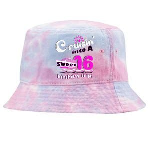 Sweet Sixteen 16th Cruising Into A Birthday Trip Fuchsia Tie-Dyed Bucket Hat