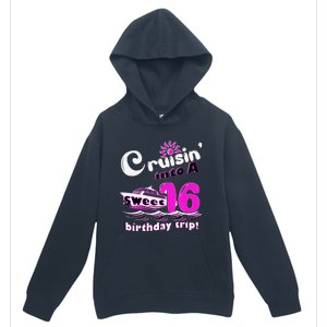 Sweet Sixteen 16th Cruising Into A Birthday Trip Fuchsia Urban Pullover Hoodie