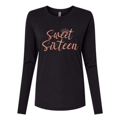 Sweet Sixn 16th Birthday Girl 16 Years Old For Girl Womens Cotton Relaxed Long Sleeve T-Shirt