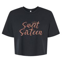 Sweet Sixn 16th Birthday Girl 16 Years Old For Girl Bella+Canvas Jersey Crop Tee