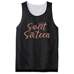 Sweet Sixn 16th Birthday Girl 16 Years Old For Girl Mesh Reversible Basketball Jersey Tank