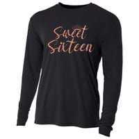 Sweet Sixn 16th Birthday Girl 16 Years Old For Girl Cooling Performance Long Sleeve Crew