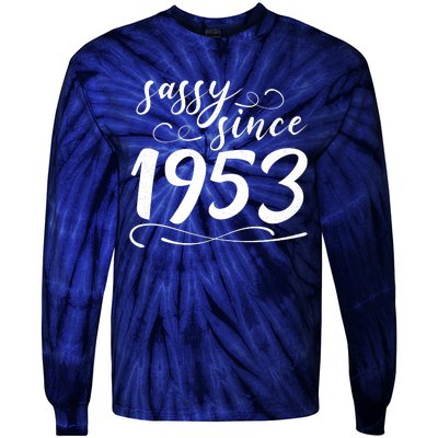 Sassy Since 1953 Birthday 70th Birthday Tie-Dye Long Sleeve Shirt