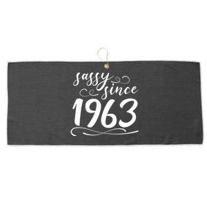 Sassy Since 1963 Birthday 60th Birthday Large Microfiber Waffle Golf Towel