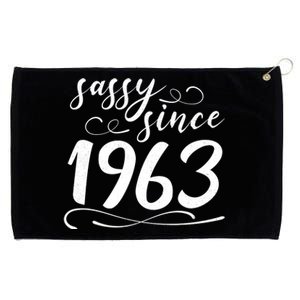 Sassy Since 1963 Birthday 60th Birthday Grommeted Golf Towel