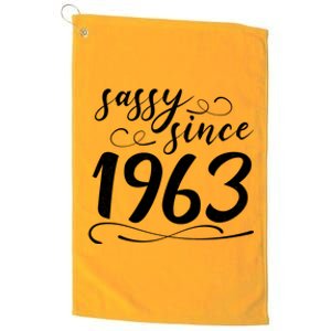 Sassy Since 1963 Birthday 60th Birthday Platinum Collection Golf Towel