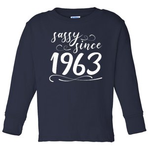 Sassy Since 1963 Birthday 60th Birthday Toddler Long Sleeve Shirt