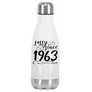 Sassy Since 1963 Birthday 60th Birthday Stainless Steel Insulated Water Bottle