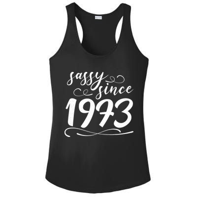 Sassy Since 1973 Birthday 50th Birthday Ladies PosiCharge Competitor Racerback Tank