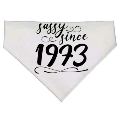 Sassy Since 1973 Birthday 50th Birthday USA-Made Doggie Bandana