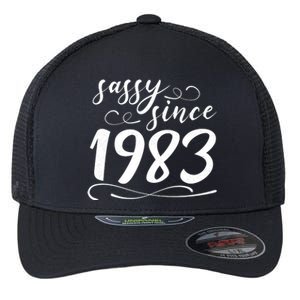 Sassy Since 1983 Birthday 40th Birthday Flexfit Unipanel Trucker Cap