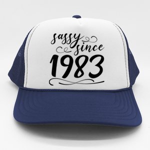 Sassy Since 1983 Birthday 40th Birthday Trucker Hat