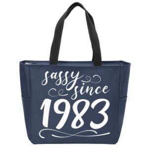 Sassy Since 1983 Birthday 40th Birthday Zip Tote Bag