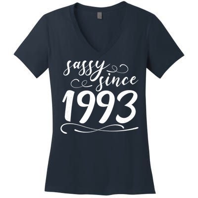 Sassy Since 1993 Birthday 30th Birthday Women's V-Neck T-Shirt