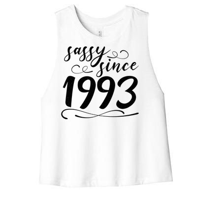 Sassy Since 1993 Birthday 30th Birthday Women's Racerback Cropped Tank