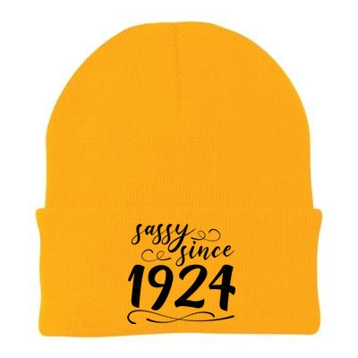 Sassy Since 1924 Birthday 100th Birthday Knit Cap Winter Beanie