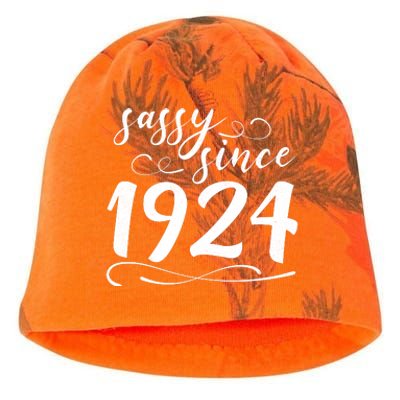 Sassy Since 1924 Birthday 100th Birthday Kati - Camo Knit Beanie