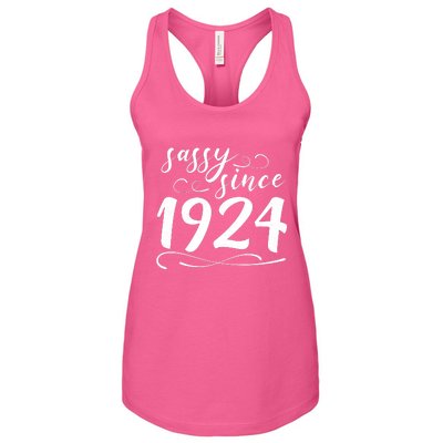 Sassy Since 1924 Birthday 100th Birthday Women's Racerback Tank