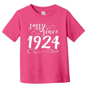 Sassy Since 1924 Birthday 100th Birthday Toddler T-Shirt