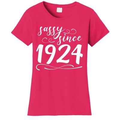 Sassy Since 1924 Birthday 100th Birthday Women's T-Shirt