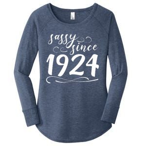 Sassy Since 1924 Birthday 100th Birthday Women's Perfect Tri Tunic Long Sleeve Shirt