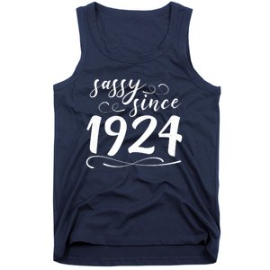 Sassy Since 1924 Birthday 100th Birthday Tank Top