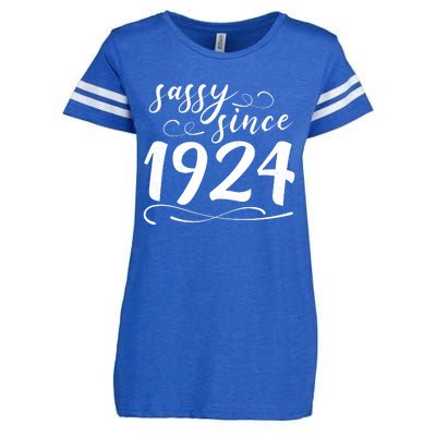 Sassy Since 1924 Birthday 100th Birthday Enza Ladies Jersey Football T-Shirt