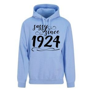 Sassy Since 1924 Birthday 100th Birthday Unisex Surf Hoodie