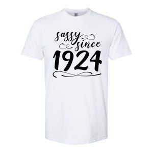 Sassy Since 1924 Birthday 100th Birthday Softstyle CVC T-Shirt