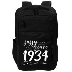 Sassy Since 1934 Birthday 90th Birthday Impact Tech Backpack