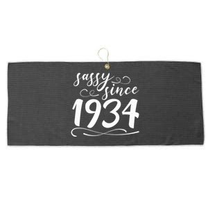 Sassy Since 1934 Birthday 90th Birthday Large Microfiber Waffle Golf Towel