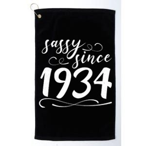 Sassy Since 1934 Birthday 90th Birthday Platinum Collection Golf Towel