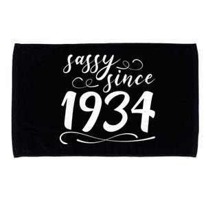 Sassy Since 1934 Birthday 90th Birthday Microfiber Hand Towel