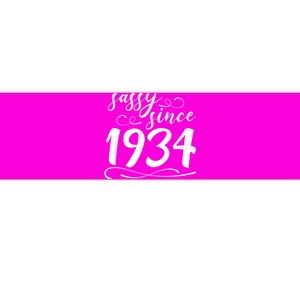 Sassy Since 1934 Birthday 90th Birthday Bumper Sticker